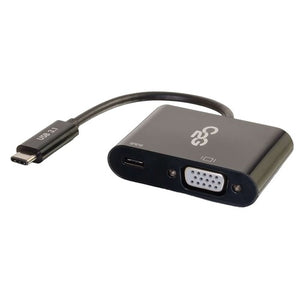 C2G 29533 USB C to VGA Multiport Adapter With Power Delivery