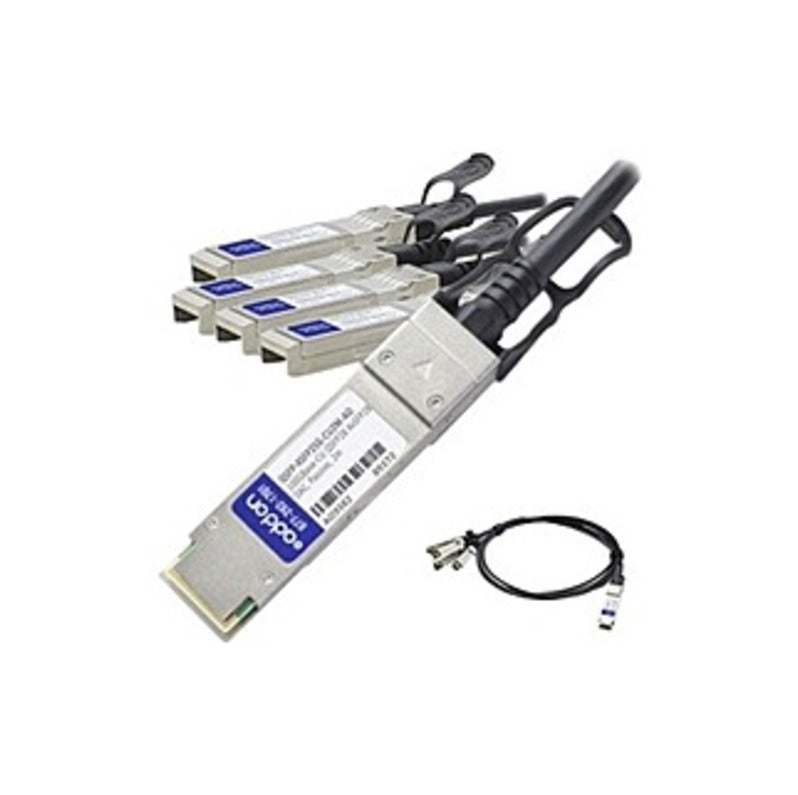 Cables & Connectors>Direct Attach Cables - AddOn Networks - QSFP-4SFP25G-CU2M-AO - New
