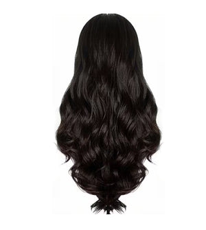 Natural Black 26 Inch Long Wavy Synthetic Wig For Women - Pre-cut Hd