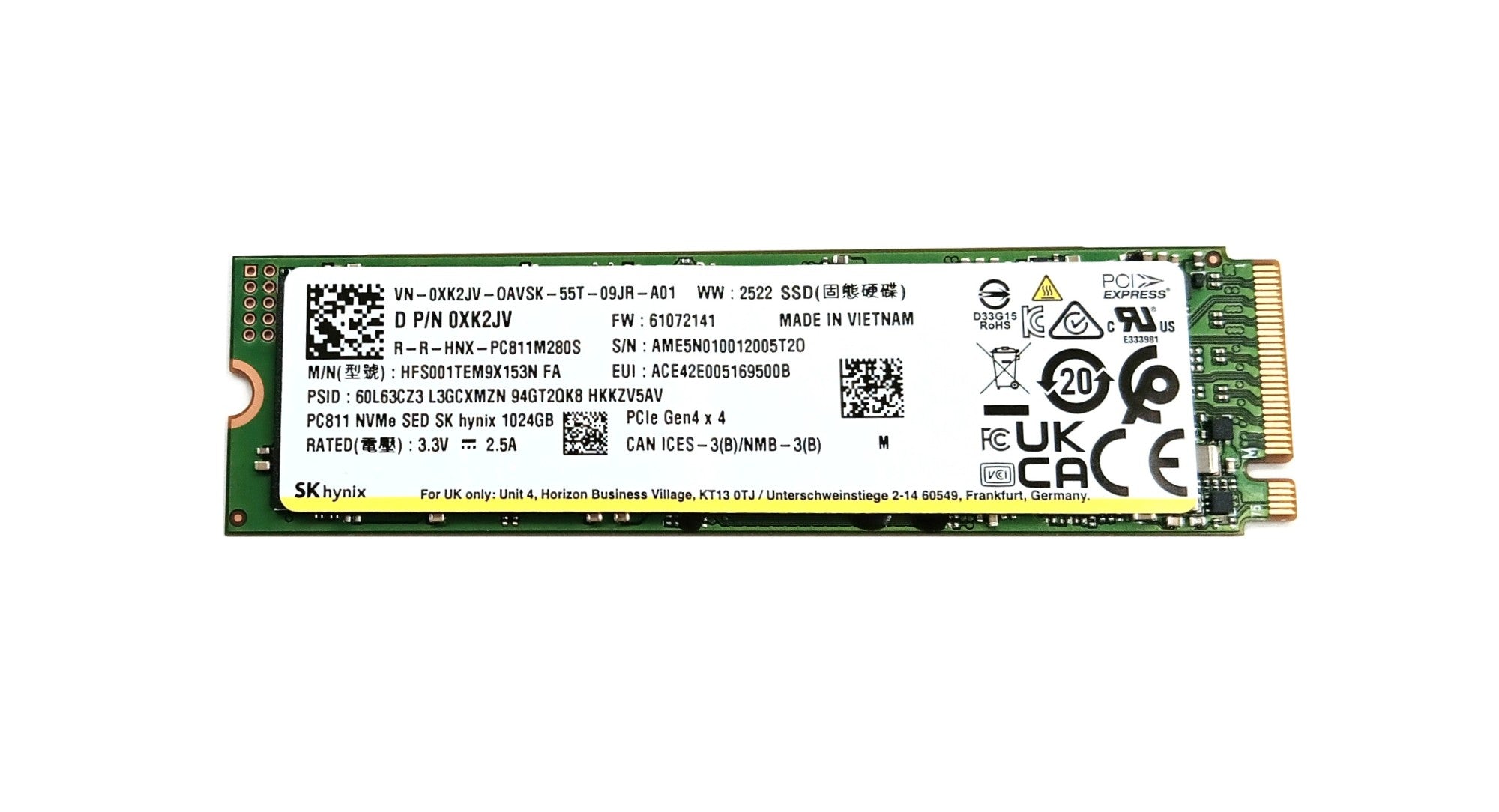 Drives & Storage>SSD Drives - Dell - XK2JV - Open Box