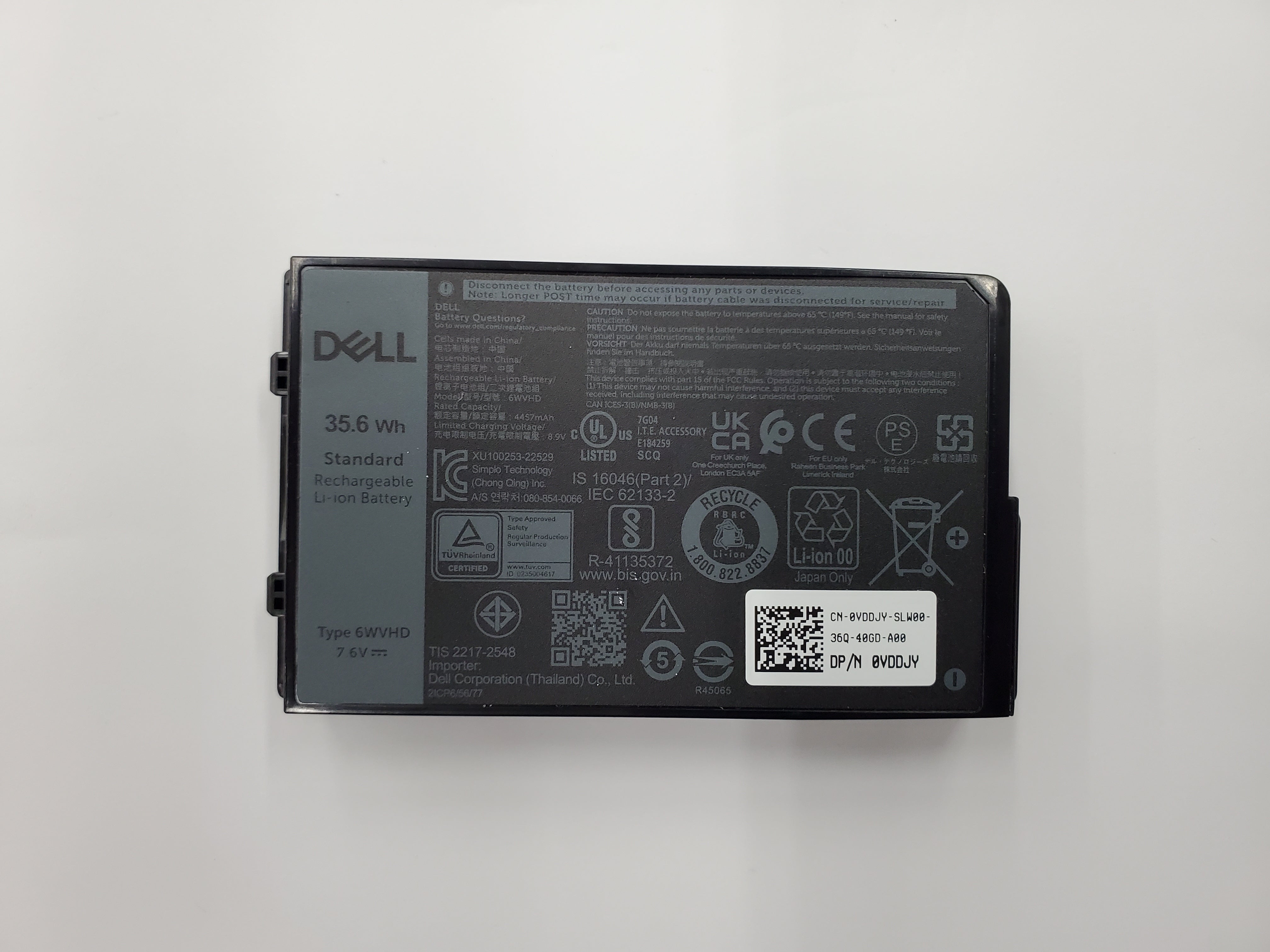 Components>Batteries>Laptops - Dell - VDDJY - Open Box