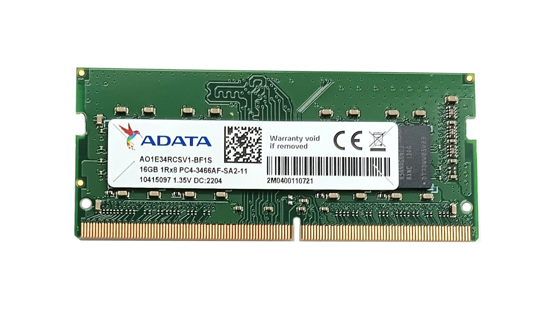 Memory>RAM - Desktop/Laptop - ADATA Technology Co. - AO1E34RCSV1-BF1S - Open Box