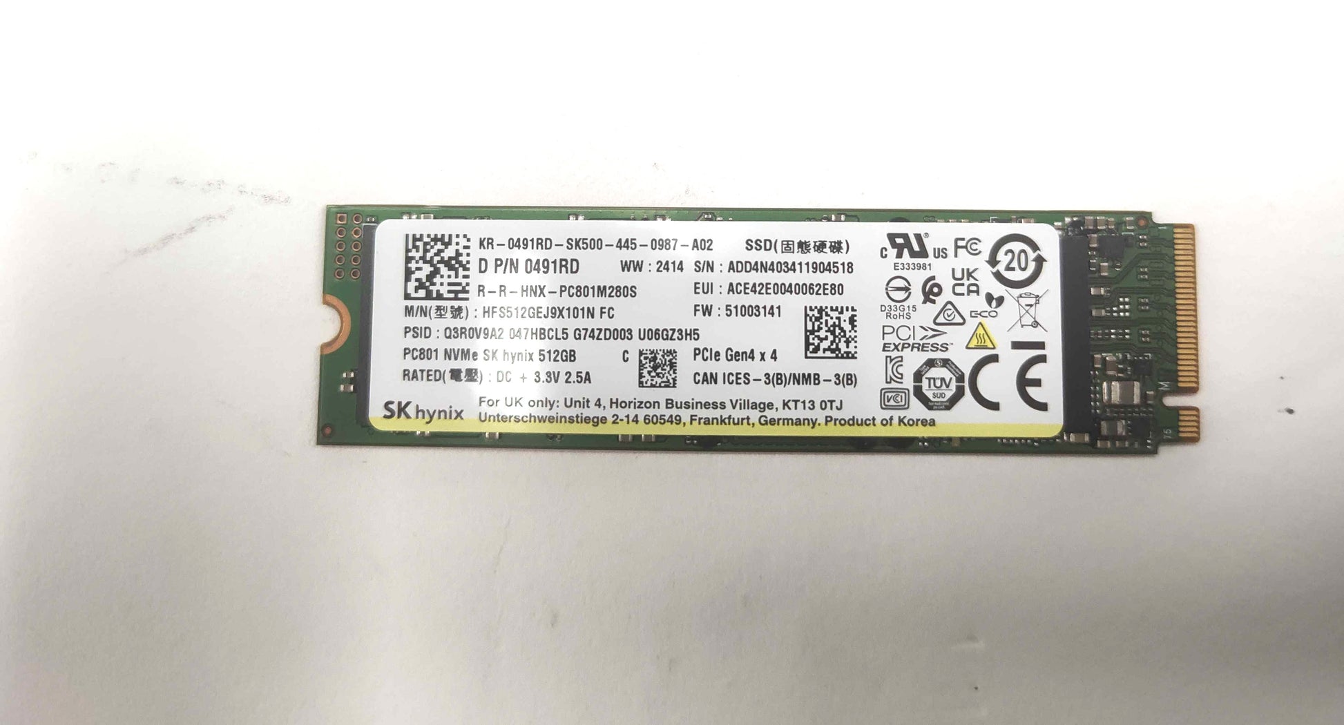 Drives & Storage>SSD Drives - Dell - 491RD - Refurbished