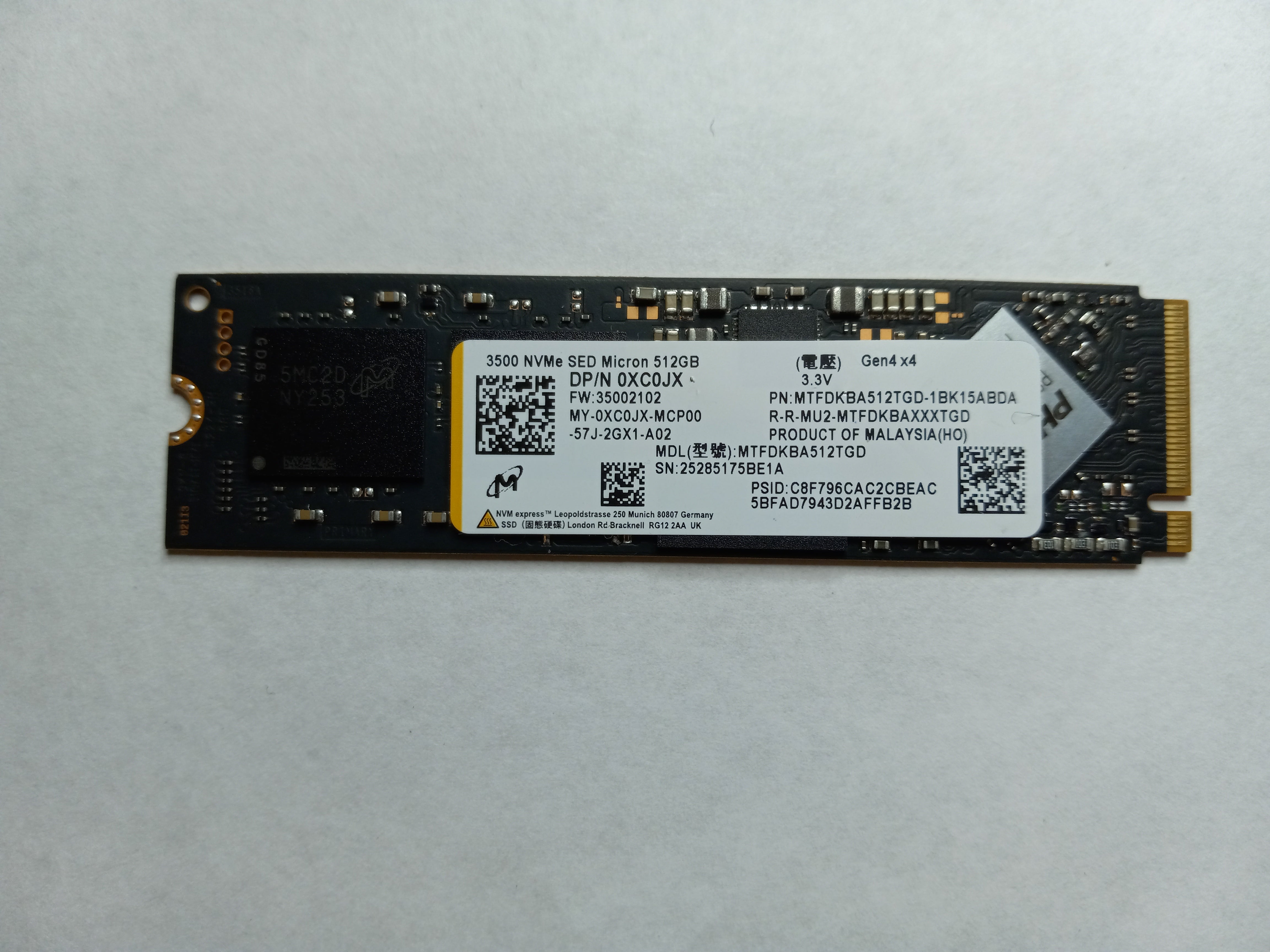 Drives & Storage>SSD Drives - Dell - XC0JX - Open Box
