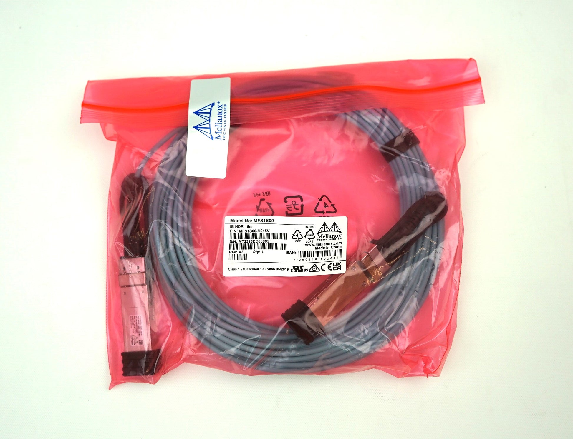 Cables & Connectors>Fibre - Mellanox Technologies - MFS1S00-H015V - New