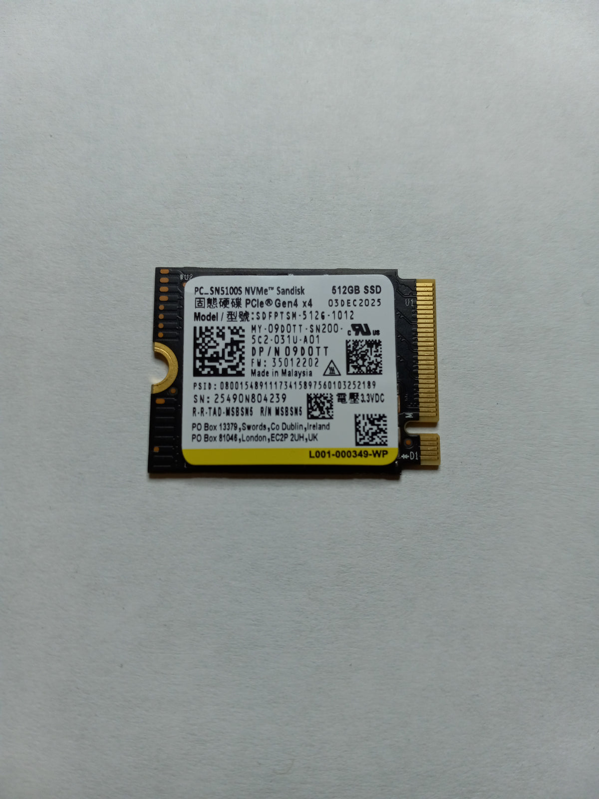Drives & Storage>SSD Drives - Dell - 9D0TT - Open Box