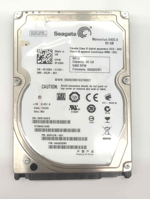 Dell Momentus (Seagate 9HH13A-031) 5400 FJG84 80 GB Hard Drive