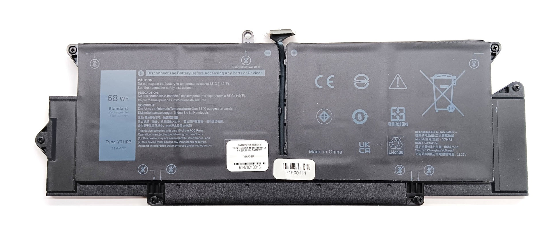 Components>Batteries>Laptops - Total Micro Technologies - Y7HR3-TM - Open Box