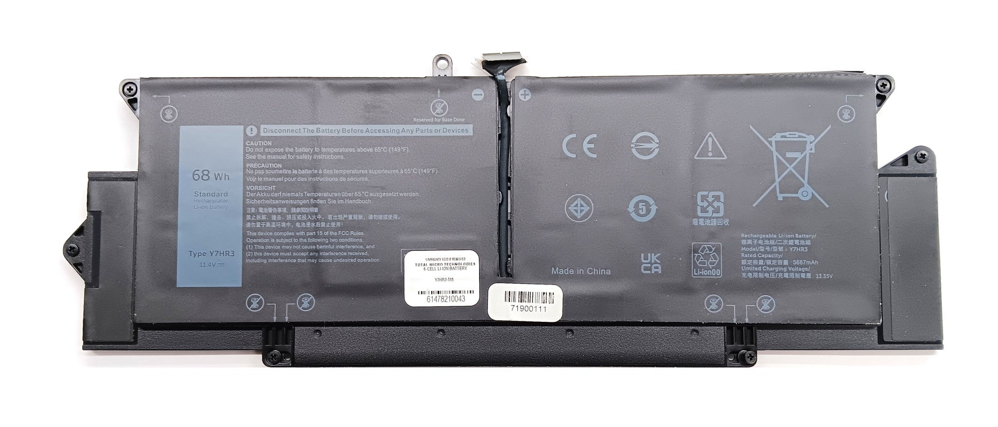 Components>Batteries>Laptops - Total Micro Technologies - Y7HR3-TM - Open Box