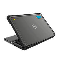 Gumdrop 06D000 SlimTech Case for Dell Chromebook 3100 Clamshell - Polycarbonate - Frosted Edges - Scratch Protection - Black