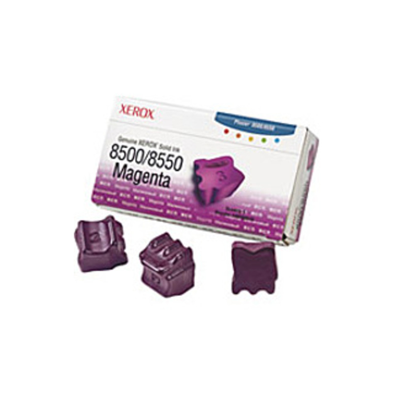 Xerox 108R00670 Magenta Solid Ink Cartridge for Phaser 8500/8550 Solid Ink Printers - 3 Pack