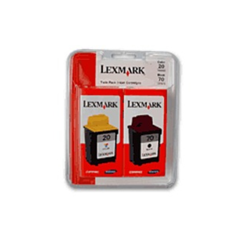 Lexmark 15M2328 No. 70, 20 Black/Color Ink Cartridges for X4270 Printer - 2-Pack