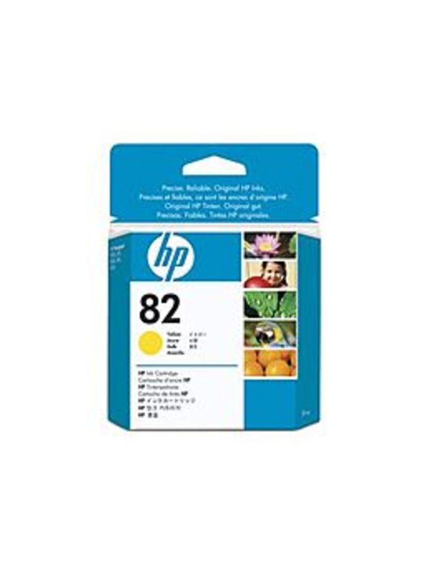 HP CH568A No. 82 28 ml Ink Cartridge for Designjet 500 and 510 Printers - Yellow
