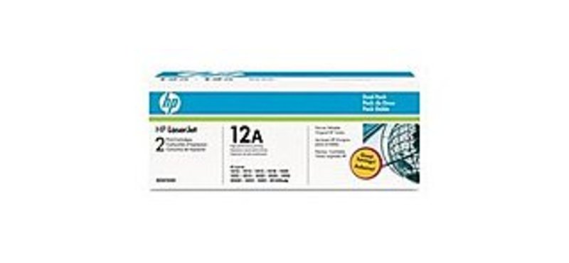 HP Q2612AD 12A Dual Pack Toner Cartridge for LaserJet 1000 Series Printers - 2000 Pages Yield - Black