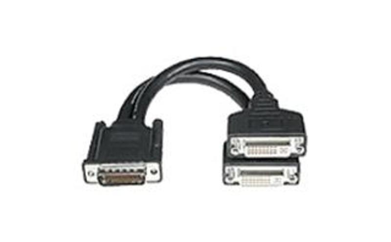 Cables To Go 38064 9-inch DVI Cable - 1 x DMS-59 - Male, 2 x 29-pin - DVI-I - Female