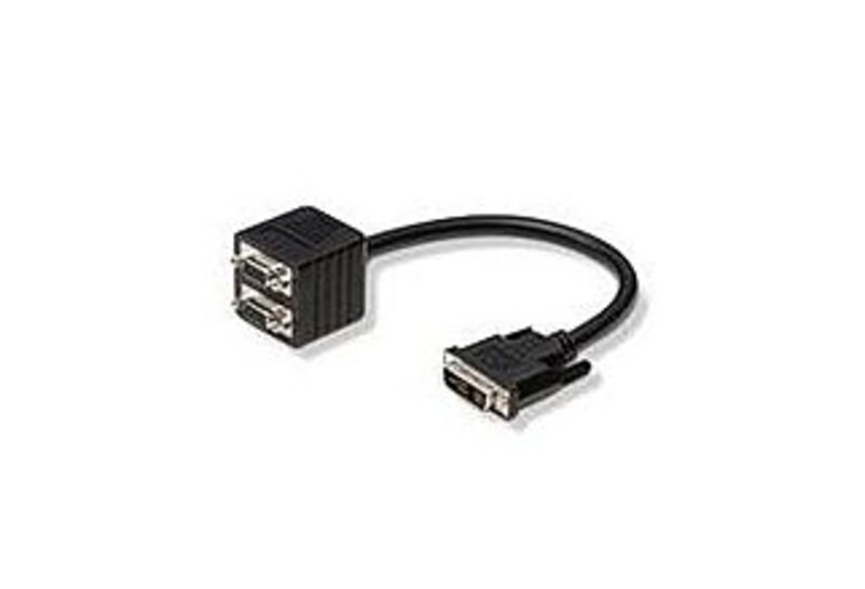 Belkin F2E7902-01-SV VGA Adapter - 1 x DVI-I Male, 2 x 15-pin D-Sub (HD-15) Female