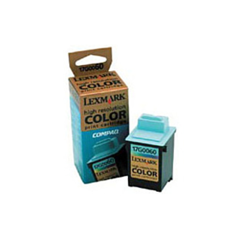 Lexmark 17G0060 No. 60 Inkjet Print Cartridge - Yellow, Cyan, Magenta - 225 Pages Yield - 1-Pack
