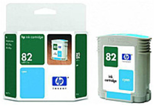 HP C4911A 82 Inkjet Print Cartridge for HP Designjet 500, 500PS, 800, 800PS Printers - Cyan - 1430 Page Yield - 1 Pack
