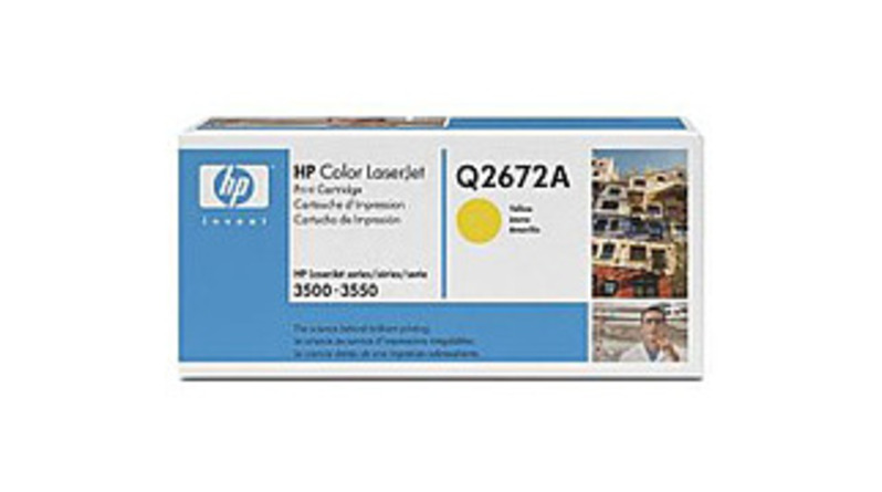 HP Q2672A Laser Toner Cartridge - Yellow - 4,000 Pages Yield - 1 Pack