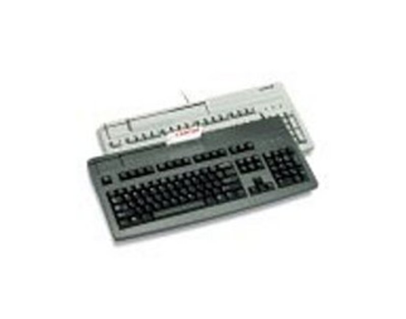 Cherry G81-8000LPDUS-2 G81-8000 PS/2 Keyboard with Magnetic Stripe Reader - Wired - Black