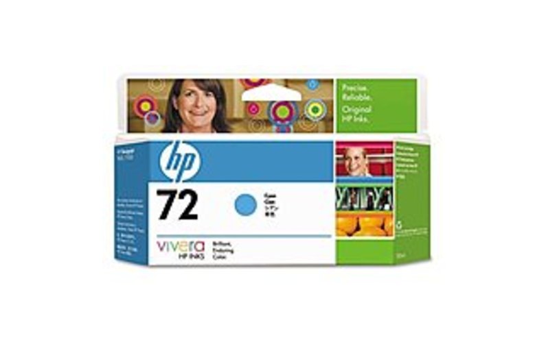 HP C9371A No. 72 Ink Cartridge for Designjet T610 Printer, T1100 Printer - Inkjet - Cyan