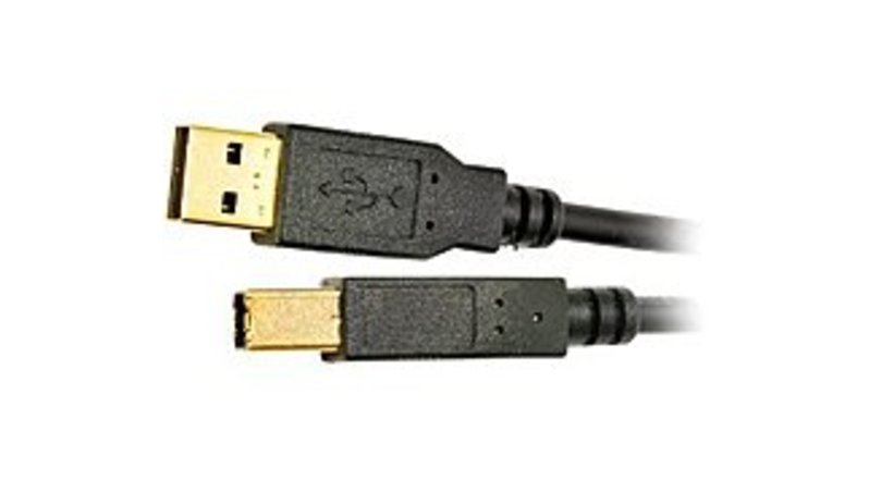 Tripp Lite U022-010 10 Feet USB 2.0 A/B Gold Device Cable - Type A/Type B Male/Male