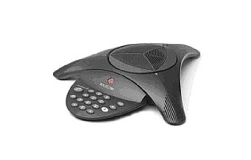 Polycom SoundStation2 2200-15100-001 Conference Phone - 2-pin RJ-11, RCA - Black