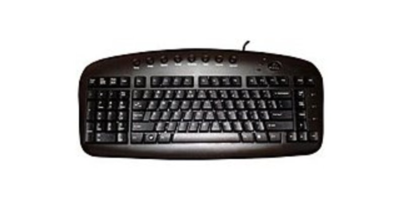 ACP KBS-29BLK Left Handed Wired Keyboard - USB - Black