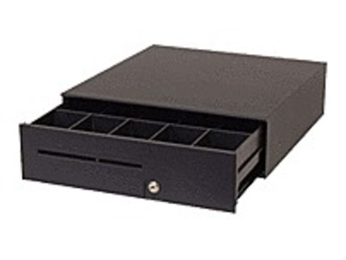 APG Cash Drawers Series 100 T371-BL16195 Havy Duty Compact Cash Drawer with Epson Interface Cable - Black