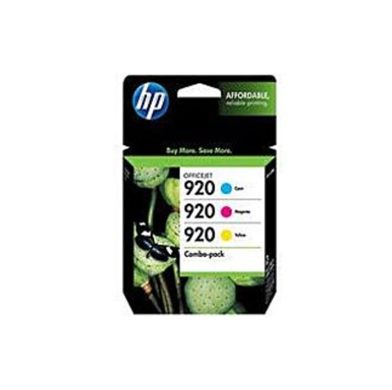 HP CN066FN No. 920 Ink Cartridge Combo Pack - 3-Pack - Cyan, Magenta, Yellow