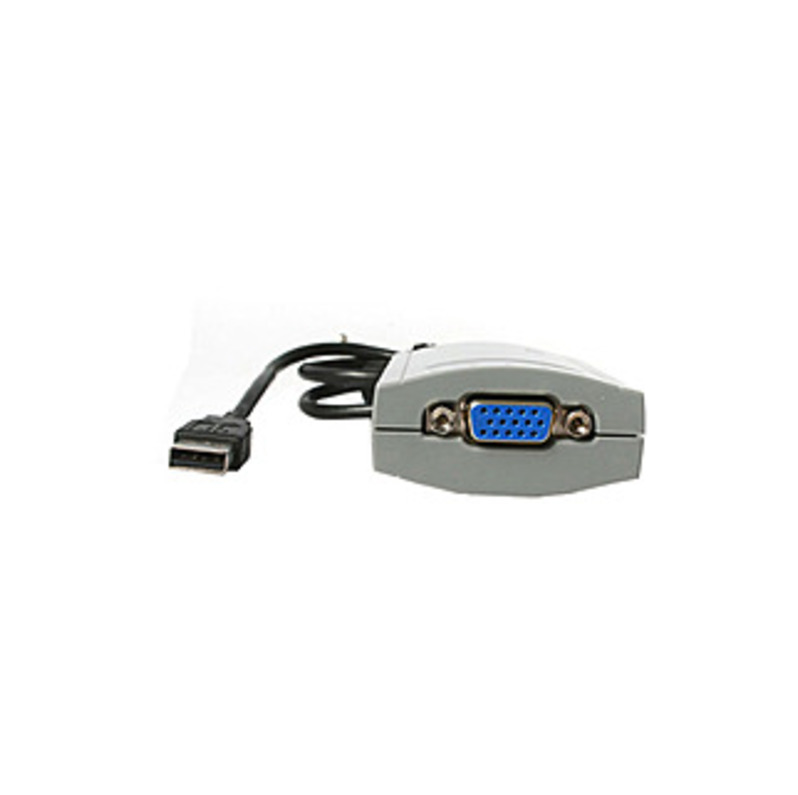 StarTech USB2VGA USB 2.0 to VGA External Dual or Multi Monitor Video Adapter - Gray