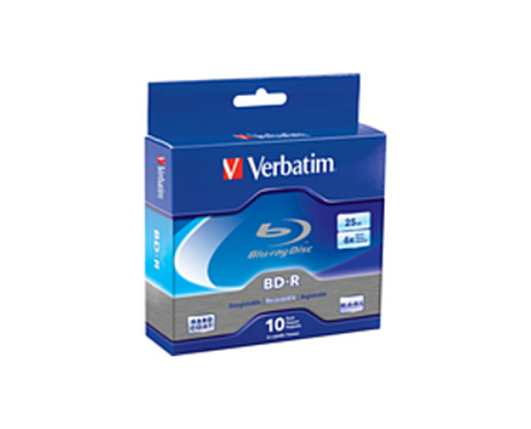 Verbatim 023942972389 Recordable Disc - BD-R - 25 GB - 6x - Blu-ray Single Layer