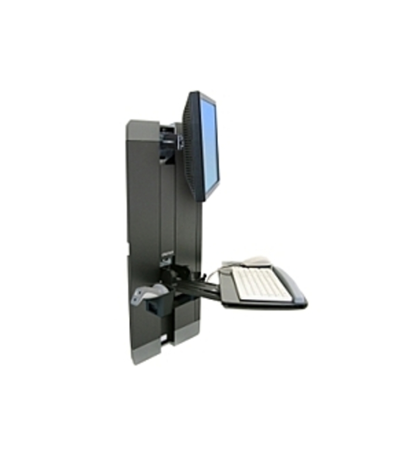 Ergotron StyleView 60-609-195 Vertical Lift Mount for Flat Panel Display, Keyboard, Mouse - Black