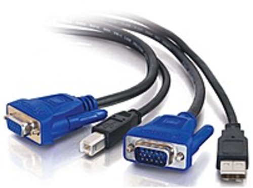 Cables To Go 14175 6 Feet USB 2.0 + SXGA KVM Cable - Black