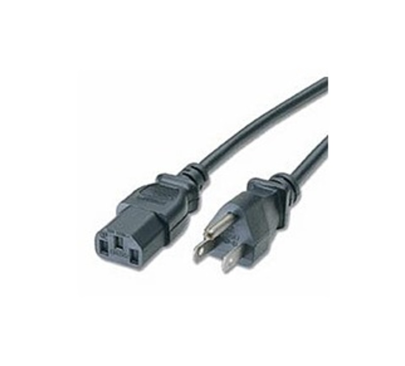 Image of Cables To Go 03134 10 Feet 18 AWG Universal Power Cord - 1 x IEC 320-C13, 1 x NEMA 5-15P - Black