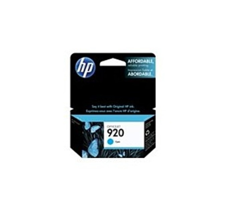 HP CH634AN 920 Ink-jet Print Cartridge for Officejet 6000, 6000 Wireless, 6500 E709a - 300 pages - Cyan