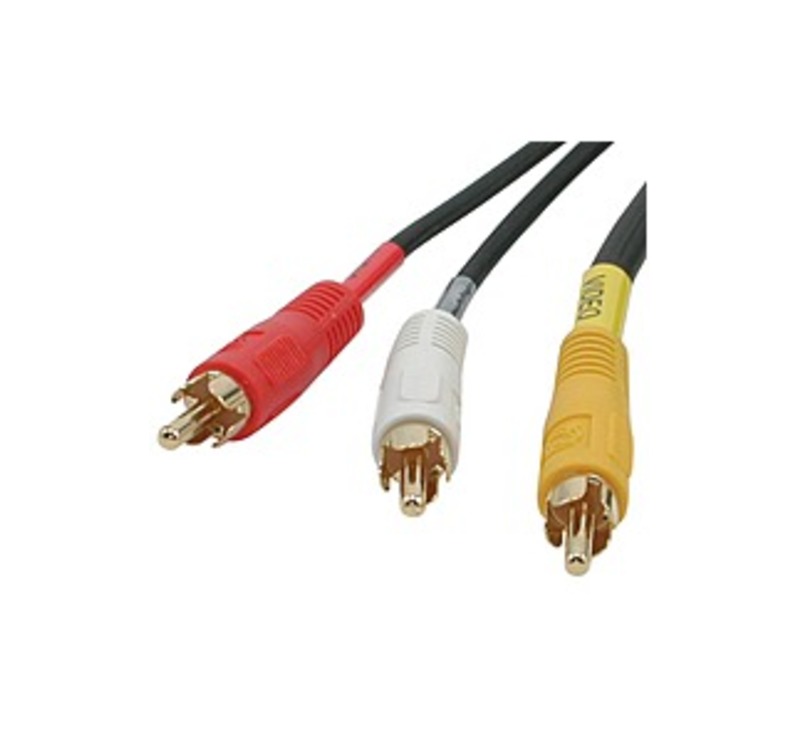 Cables To Go 40448 6 Feet A/V Cable - 3 X RCA Male/Male - Black