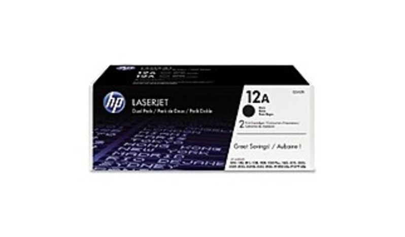 HP Q2612D 12A Laser Toner Cartridge for LaserJet 1005w, 1010, 1010w - 2000 Pages Yield - 2-Pack - Black