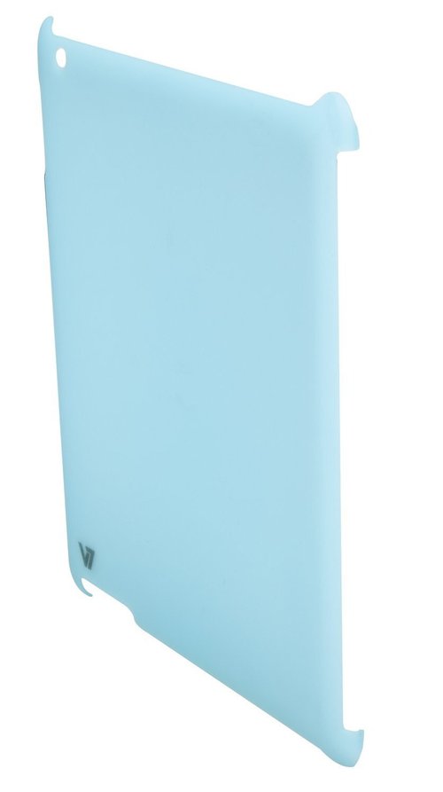 V7 TA15BLU-CF-9N Ultra Slim Back Cover and Protective Film for iPad2 - Blue