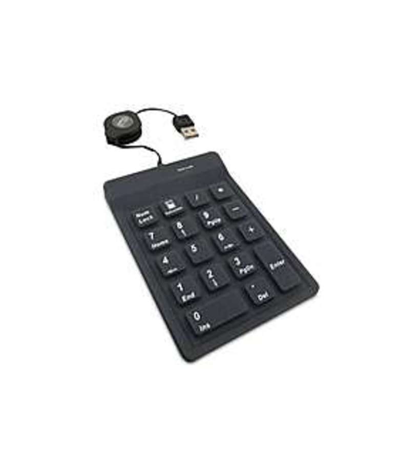 Adesso AKP-218 18-Key Keypad - Wired - USB - Black