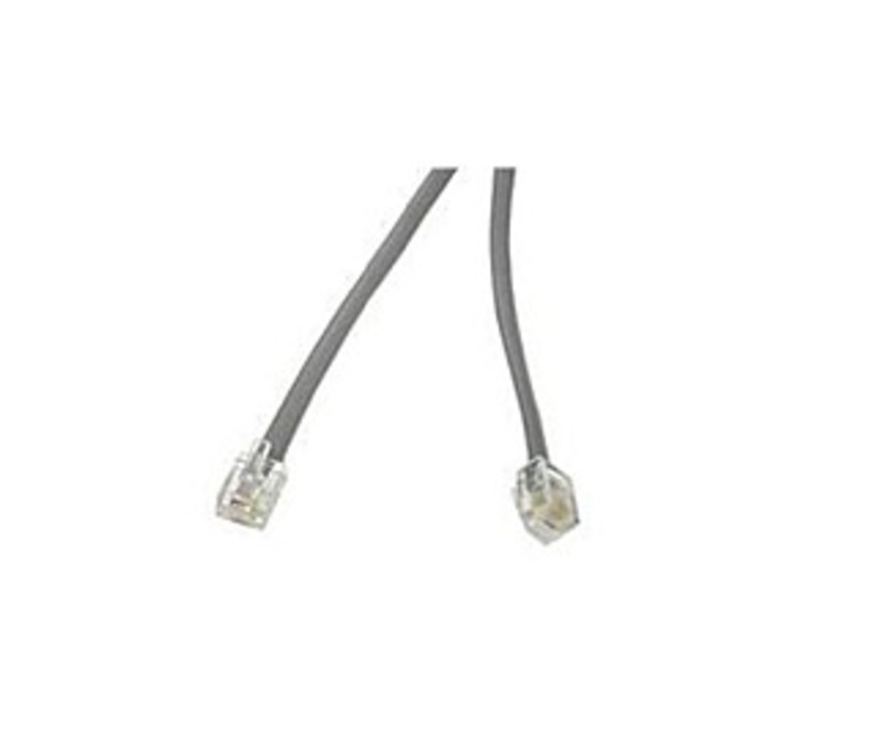 Cables To Go 08133 25 Feet Modular Phone Cable - 1 x RJ-12 - Male/Male - Silver