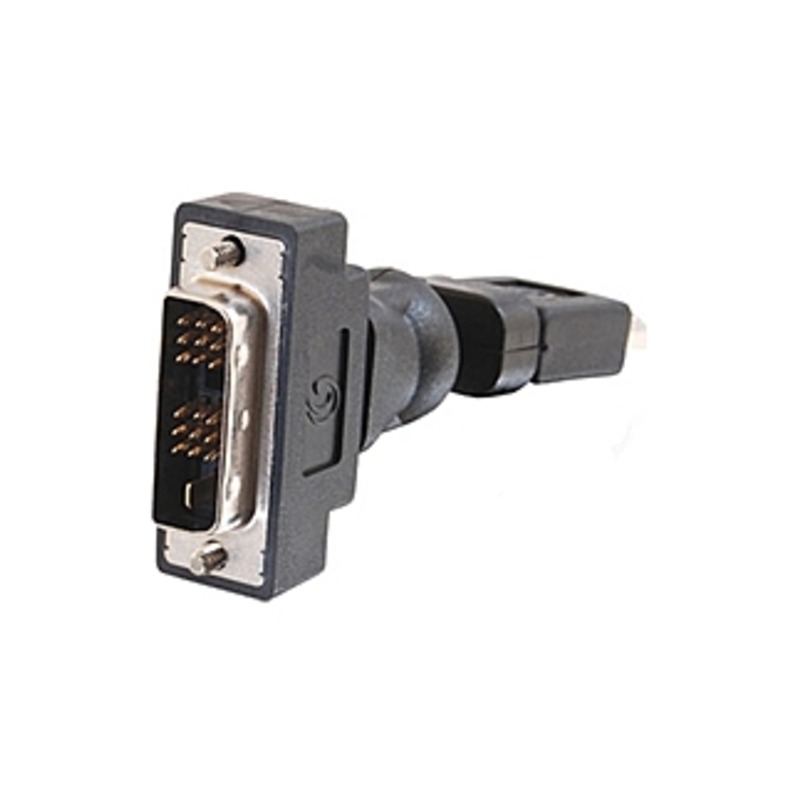 Cables to Go 40930 Rotating Adapter - 1 x HDMI Digital Audio/Video Male, 1 x DVI-D Digital Video Male - Black