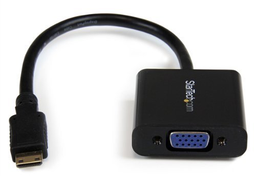 StarTech MNHD2VGAE2 Video Adapter for Digital Still Camera, Video Camera - 1 x 19-pin HDMI (Mini Type C) Digital Audio/Video, 1 x 15-pin HD-15 Female