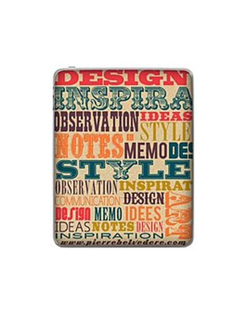 Pierre Belvedere 076720 Removable Skin for Apple iPad - Letterpress