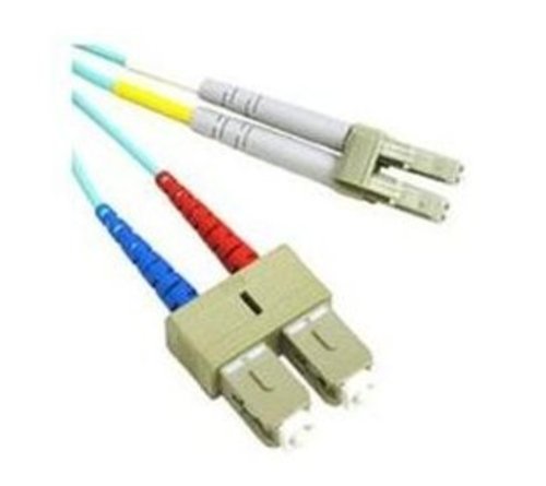 C2G 757120330516 33051 3.28 Feet Duplex 50/125 Multimode Fiber Patch Cable - 2 x LC Male, 2 x SC Male - Aqua