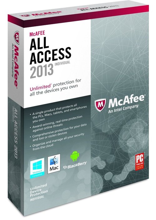 McAfee AAI13EMB1RAA All Access Individual 2013 for Windows - Complete Package - 1 User