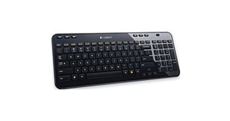 Logitech 920-004088 K360 Wireless RF Keyboard - USB - 2.4 GHz - Glossy Black