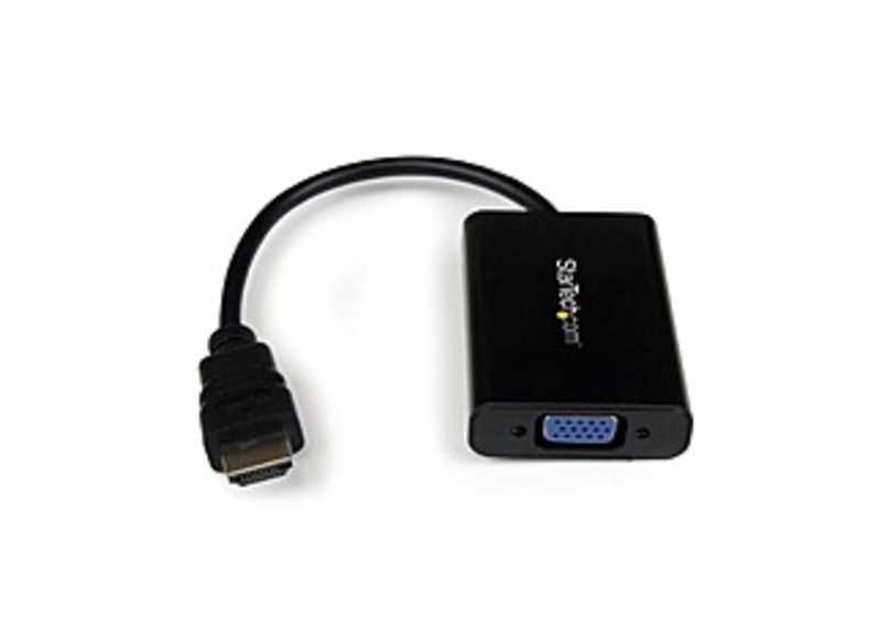 StarTech HD2VGAA2 HDMI to VGA Video Adapter Converter with Audio for Desktop PC, Laptop, Ultrabook - Black