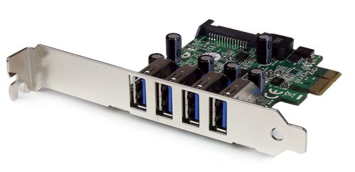 StarTech PEXUSB3S4V 4 Port Controller Card Adapter with SATA Power - PCI Express x1 - 4 x USB 3.0