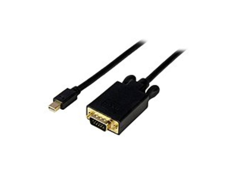 StarTech MDP2VGAMM6B 6 Feet Mini Displayport to VGA Adapter Converter Cable - Black